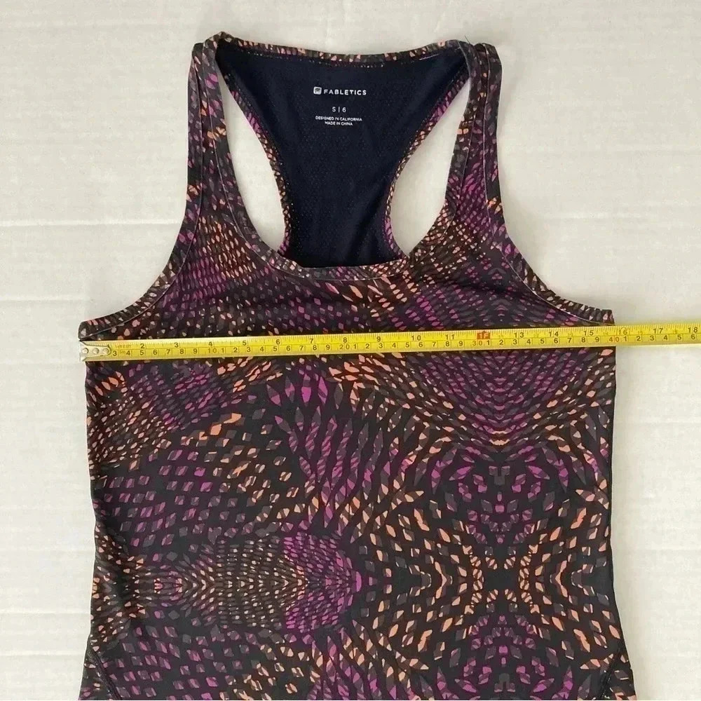 FABLETICS Leon Racerback Abstract Print Tank‎ Top Small - Picture 6 of 7